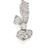 Diamond and platinum bow shaped brooch, ct. 2.10 c… - photo 3