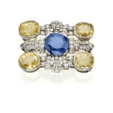 Cushion cut ct. 4.80 circa sapphire, yellow corund… - Foto 1