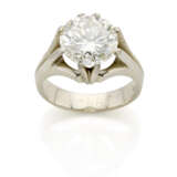 Round ct. 6.64 diamond white gold ring, g 11.53 ci… - photo 1