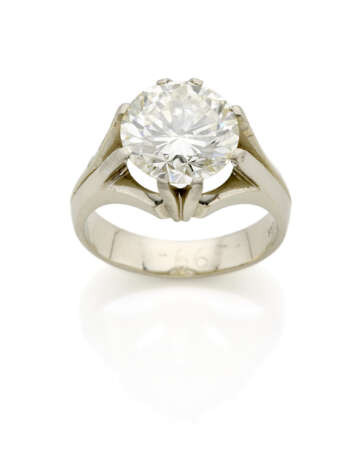 Round ct. 6.64 diamond white gold ring, g 11.53 ci… - photo 1