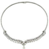 Baguette and navette diamond platinum necklace hol… - photo 1