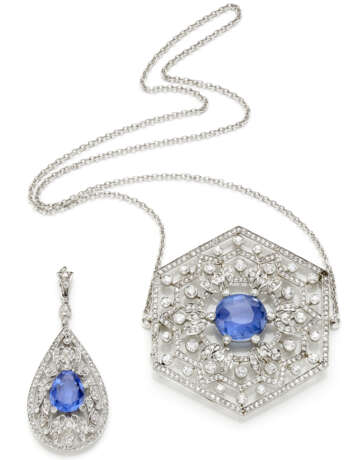 RAVASCO | Oval ct. 8.00 circa sapphire, diamond an… - Foto 1