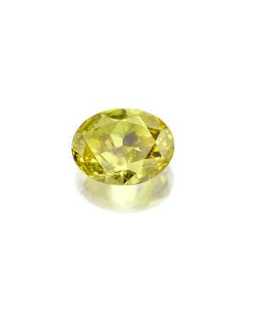 Oval fancy deep brownish greenish yellow diamond o… - фото 1