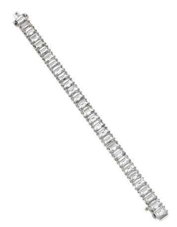 PEDERZANI | Rectangular diamond platinum bracelet,… - Foto 1