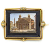 Micromosaic plaque of mm 40x50 circa on black vitr… - Foto 1