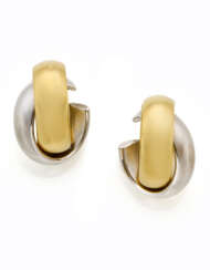 MICHELETTO | Bi-coloured gold hoop earrings, g 29.…