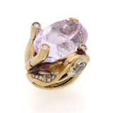 Oval ct. 47/49 circa kunzite and diamond yellow go… - photo 1