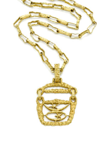 SFORZA | Yellow gold chain holding a cm 7.00 x 4.1… - Foto 1