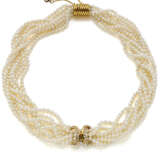 CARTIER | Multi strand pearl necklace with yellow… - photo 1