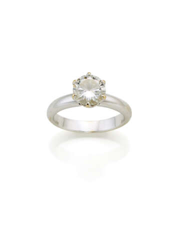 Round ct. 1.51 diamond white gold ring, g 4.88 cir… - photo 1