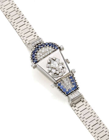 ADAMS | Platinum, gold and metal lady's wristwatch… - photo 1