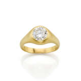 Round ct. 1.70 circa diamond yellow gold ring, g 6… - Foto 1