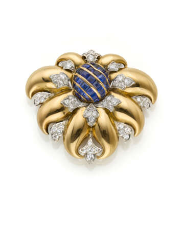 CUSI | Diamond and sapphire bi-coloured gold flora… - photo 1