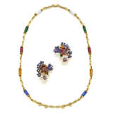 Yellow gold modular necklace with enamel spacers a… - Foto 2
