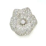 Diamond and white gold Pansy brooch, ct. 0.38 circ… - Foto 1