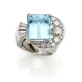 Octagonal ct. 16.30 circa aquamarine, diamond and… - Foto 1