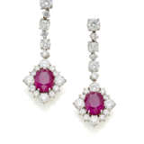 Oval ct. 2.20 circa and ct. 2.50 circa ruby, diamo… - photo 1