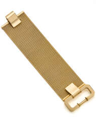 Yellow gold band bracelet with buckle clasp, g 180…