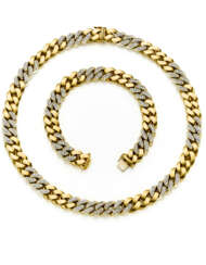 Diamond and bi-coloured gold jewellery set compris…