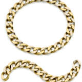 Bi-coloured gold groumette chain cm 40.50 circa ne… - Foto 1