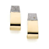 Diamond and yellow gold earrings, in all ct. 0.95… - фото 1