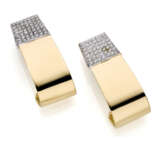 Diamond and yellow gold earrings, in all ct. 0.95… - фото 2