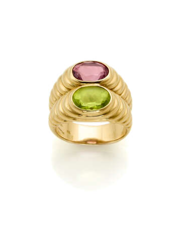 BULGARI | Pink tourmaline and peridot yellow gold… - photo 1