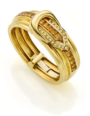 SABBADINI | Quartz and diamond yellow gold buckle… - фото 1