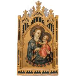 Italien um 1400 (?). Maria mit Kind