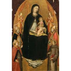 Italien Ende 14. Jh. / Anfang 15. Jh.. Maria mit Kind und Heiligen