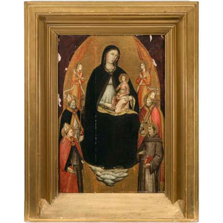 Italien Ende 14. Jh. / Anfang 15. Jh.. Maria mit Kind und Heiligen - Foto 2