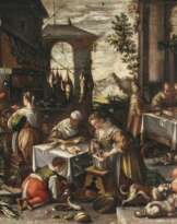 Jacopo Bassano, eigentlich da Ponte, Nachfolge. Das Gleichnis vom reichen Mann und dem armen Lazarus