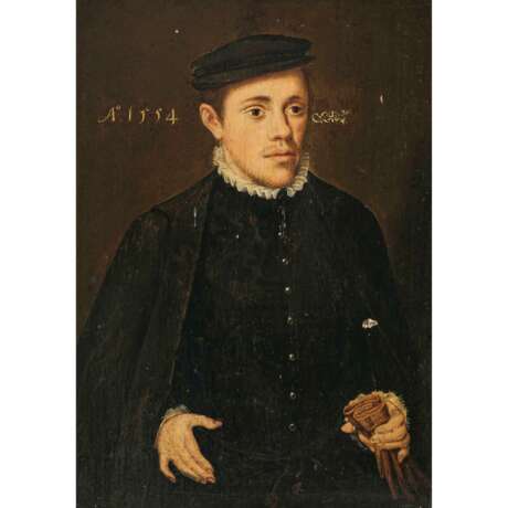 Flämisch (?) um 1554. Bildnis eines jungen Mannes - фото 1