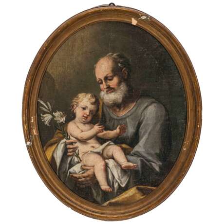 Italien 17. Jh.. Der Hl. Joseph mit dem Jesuskind - photo 2