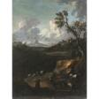 Salvator Rosa, Art des. Landschaft mit Hirten und Vieh - Archives des enchères
