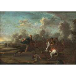 Italien (Jacques Courtois, 1621 Saint-Hippolyte - 1676 Rom, Umkreis?) 17. Jh.. Reiterschlacht