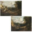 Franz Joachim Beich. Gebirgslandschaft mit Mühle und bäuerlicher Staffage - Gebirgslandschaft mit bäuerlicher Figurenstaffage - Auction prices