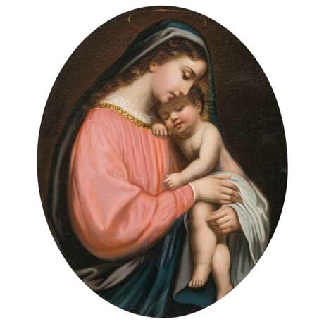Österreich (Franz Ruß d. Ä., 1817 Neudorf - 1892 Wien-Landstraße, Umkreis?) 19. Jh.. Maria mit Kind - photo 1