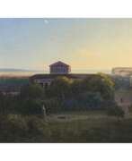 August Löffler. August Löffler, zugeschrieben. Italienische Landschaft mit Villa