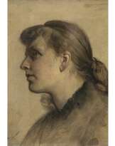 Benjamin Vautier. Junge Frau im Profil