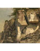 Arnold Böcklin, zugeschrieben. Felsenstudie