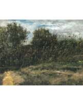 Géza Vastagh. Landschaft mit Gebüsch und Schilf