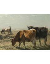 Johannes Hubertus Leonardus de Haas. Hirtin mit Rindern auf der Weide