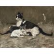 Géza Vastagh. Katzenmutter mit ihren Jungen - Auktionsarchiv