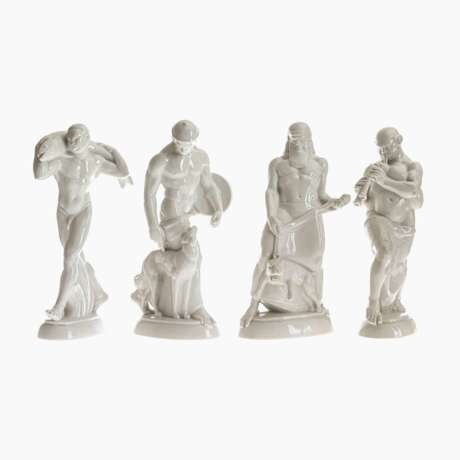 Vier Figuren aus dem "Amberger Hochzeitszug", - Foto 1