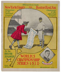 1912 WORLD SERIES PROGRAM AT NEW YORK