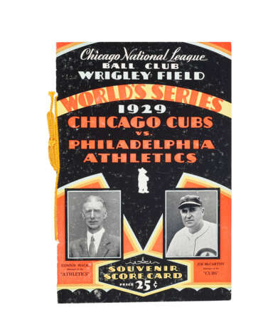 1929 WORLD SERIES PROGRAM WITH ORIGINAL ENVELOPE (AT CHICAGO) - Foto 1