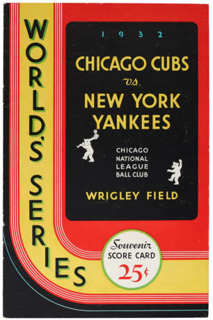 HIGH GRADE 1932 WORLD SERIES PROGRAM (AT CHICAGO) - Foto 1