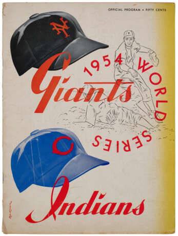 1954 WORLD SERIES PROGRAMS (2) - INDIANS AUTOGRAPHED BY BOB FELLER - фото 2