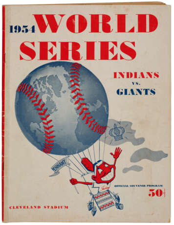 1954 WORLD SERIES PROGRAMS (2) - INDIANS AUTOGRAPHED BY BOB FELLER - фото 3